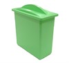 Färgskål i grön plast med lock