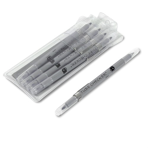 Märkpenna permanent Tube Checker spets i båda ändar, Svart 5 st/fp