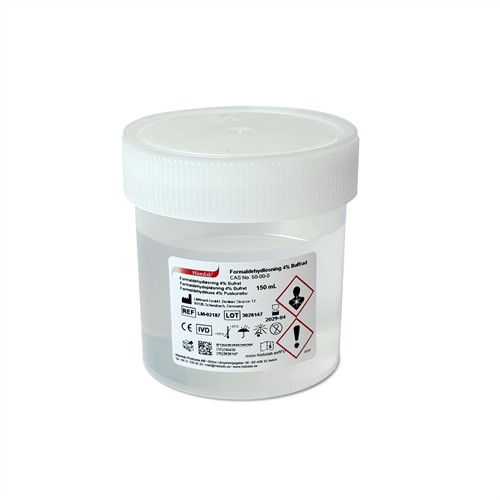 Formaldehydlösning 4% buffrad 150 ml i 250 ml burk 10/fp