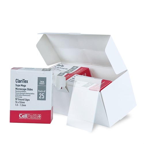 ClariTex Supa Mega Slide 52x76 mm 90° Twin Frosted 7 mm 100/pkg