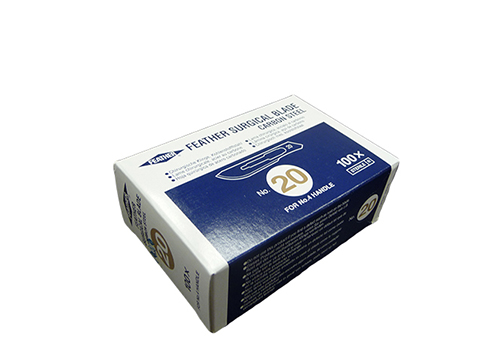 Skalpellblad #20 Steril Kolstål 100 st/fp FEATHER