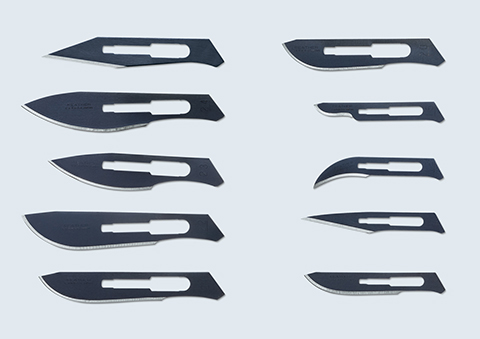 Skalpellblad #21 Steril Kolstål 100 st/fp FEATHER