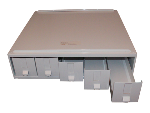 Förvaringsskåp med 5 lådor Vit (för storsnitt)