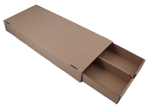 Förvaringslåda för kassetter i brun papp med 2 filer 25 st/fp