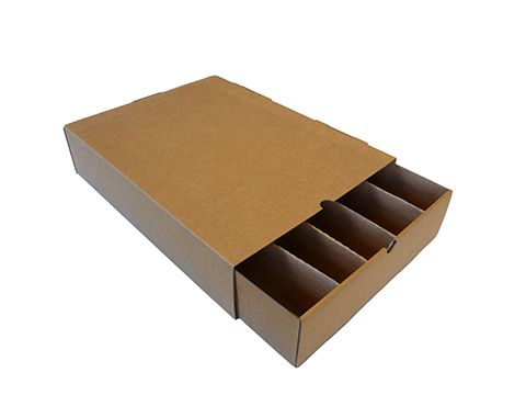 Förvaringslåda för storsnittskassetter i brun papp med 5 filer 25/fp