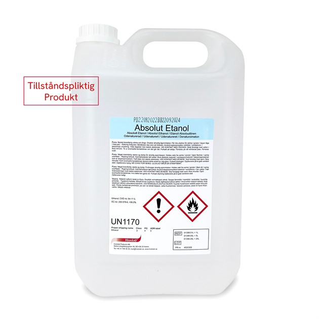 Absolut Etanol 5L odenaturerad Ph.Eur.