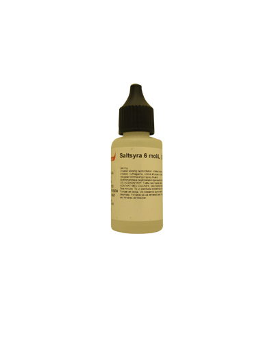 Saltsyra 6 mol/L  (21,4 %) 25 ml