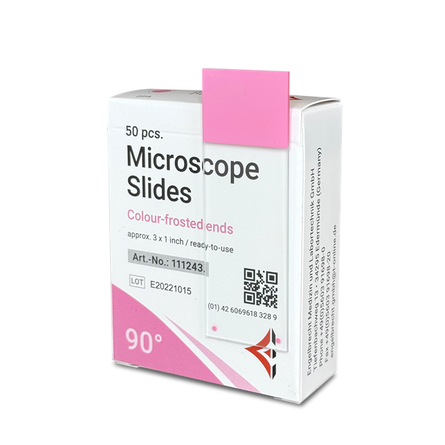 Objektglas 90° Rosa 50 askar à 50 glas ENGELBRECHT