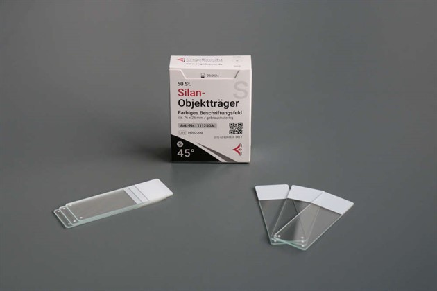 Objektglas SILAN 45° CC Vit 50 askar à 50 glas ENGELBRECHT (Adhesive)
