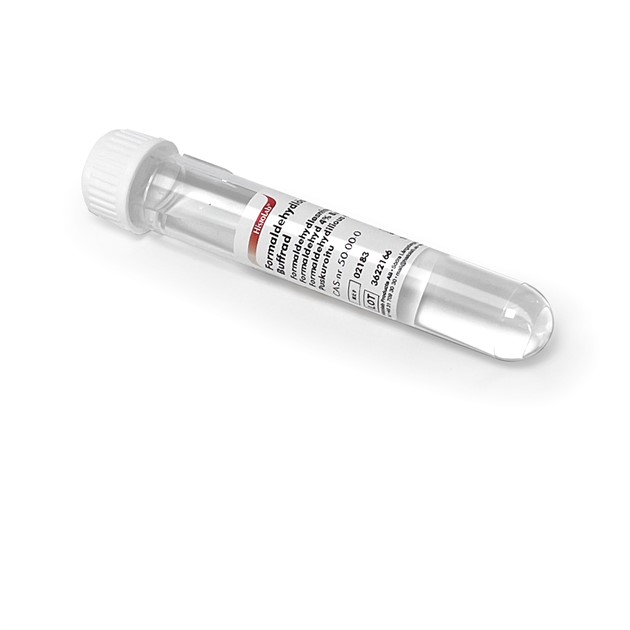 Formaldehyd 4% Buffrad 10 ml 100 rör/fp PC (skruvlock)