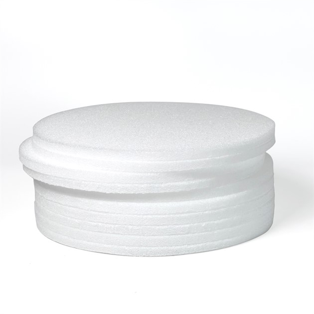 Platta Vit skumplast diameter 24,5 x 1,0 cm 10 st/fp, SealSafe RUO