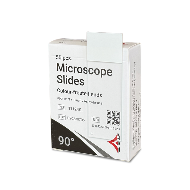 Objektglas 90° Vit 50 askar à 50 glas ENGELBRECHT