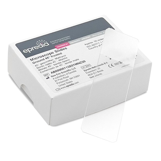 Objektglas 45° CC 20 mm skrivyta 40 askar à 50 glas EPREDIA