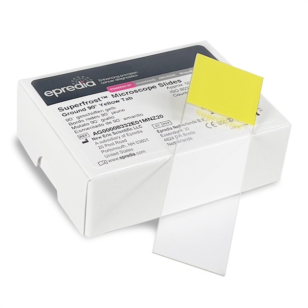 Objektglas SuperFrost 90° Gul 40 askar à 50 glas EPREDIA