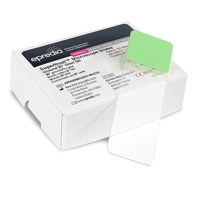 Objektglas SuperFrost 90° CC Grön 20 askar à 50 glas EPREDIA