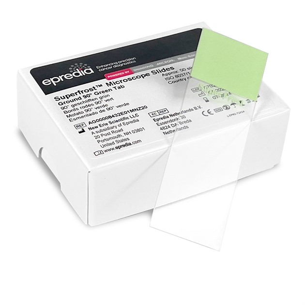 Objektglas SuperFrost 90° Grön 40 askar à 50 glas EPREDIA
