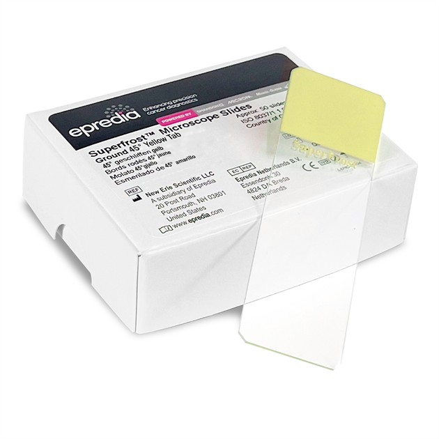 Objektglas SuperFrost 45° CC Gul 40 askar à 50 glas EPREDIA