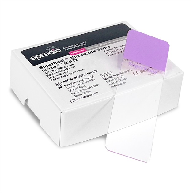 Objektglas SuperFrost 45° CC Lila 40 askar à 50 glas EPREDIA