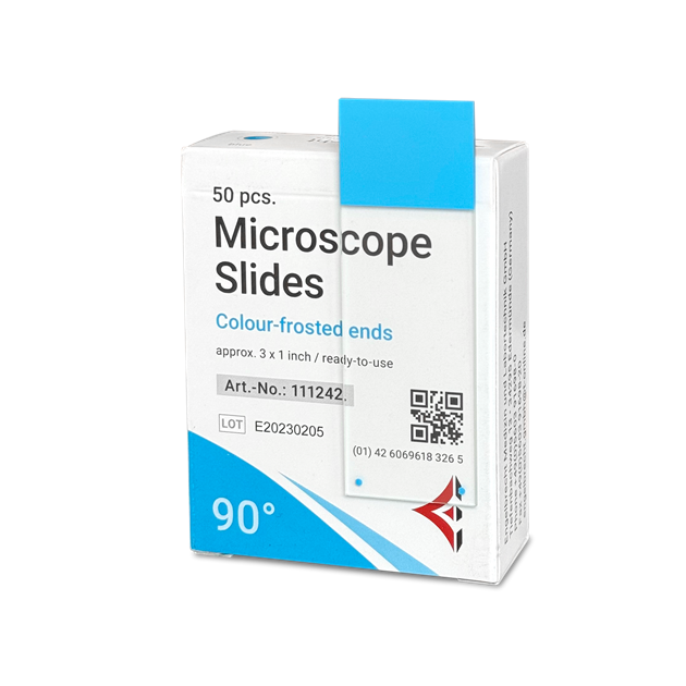 Objektglas 90° Blå 50 askar à 50 glas ENGELBRECHT