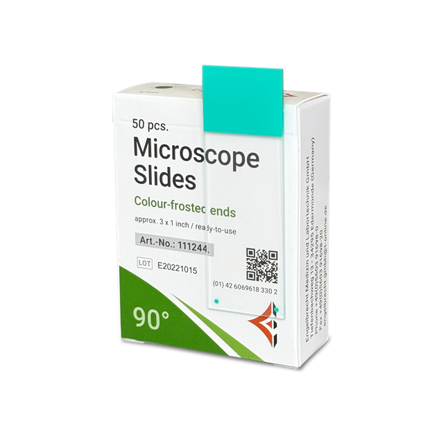 Objektglas 90° Grön 50 askar à 50 glas ENGELBRECHT