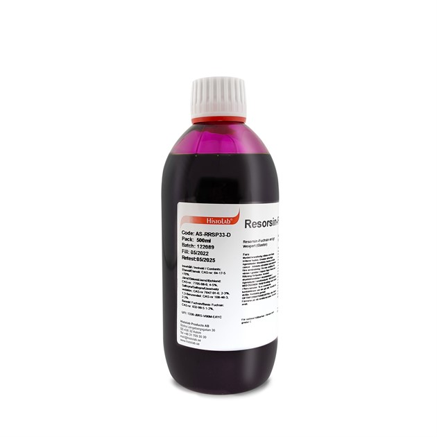 Resorsin-Fuchsin enligt Weigert (Elastin) 500 ml
