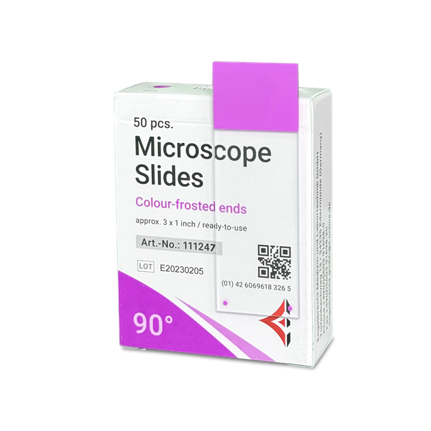 Objektglas 90° Lila 50 askar à 50 glas ENGELBRECHT